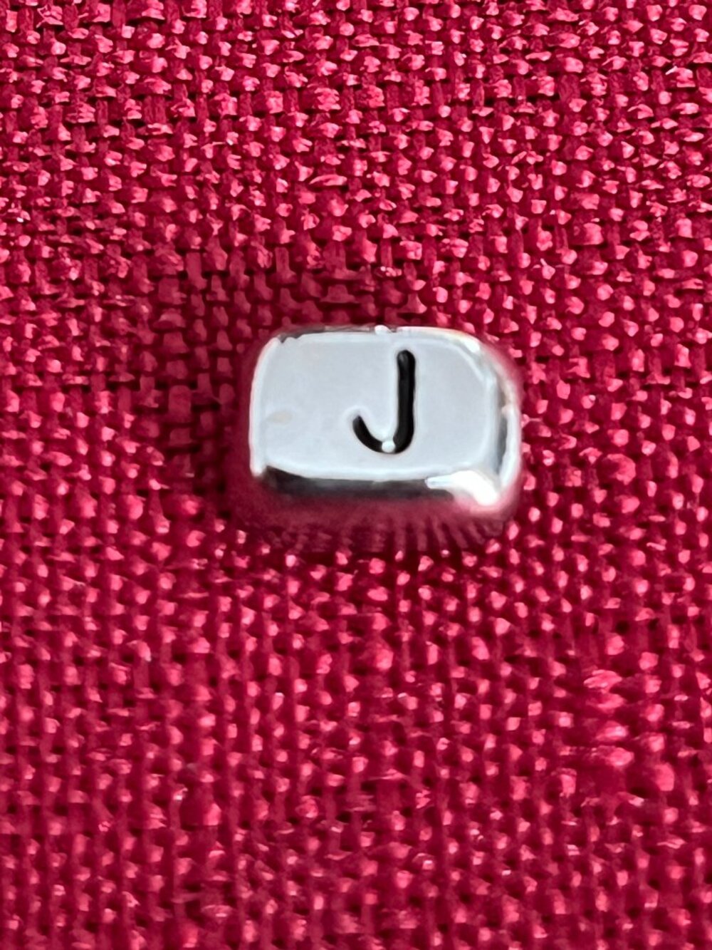 Vintage Silver Tone Letter J Slide